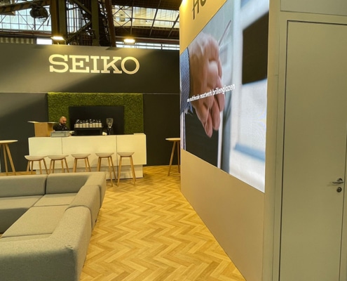 High-tech standbouw met Aluvision voor Hoya op de Bold Optical Fair door Bridge EF